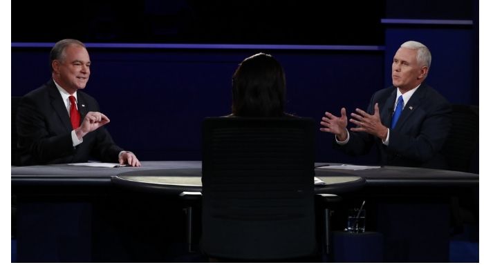 Interruptions and clashes at VP debate