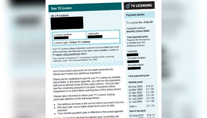 TV licensing and car ownership in the West