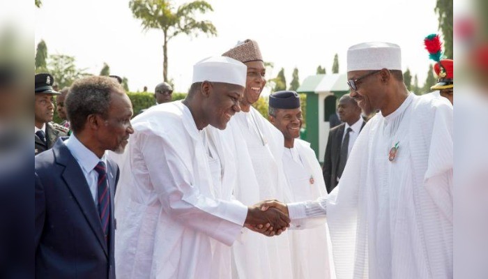 Buhari greets Dogara at 50