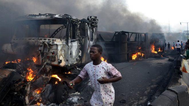 petrol tanker fire