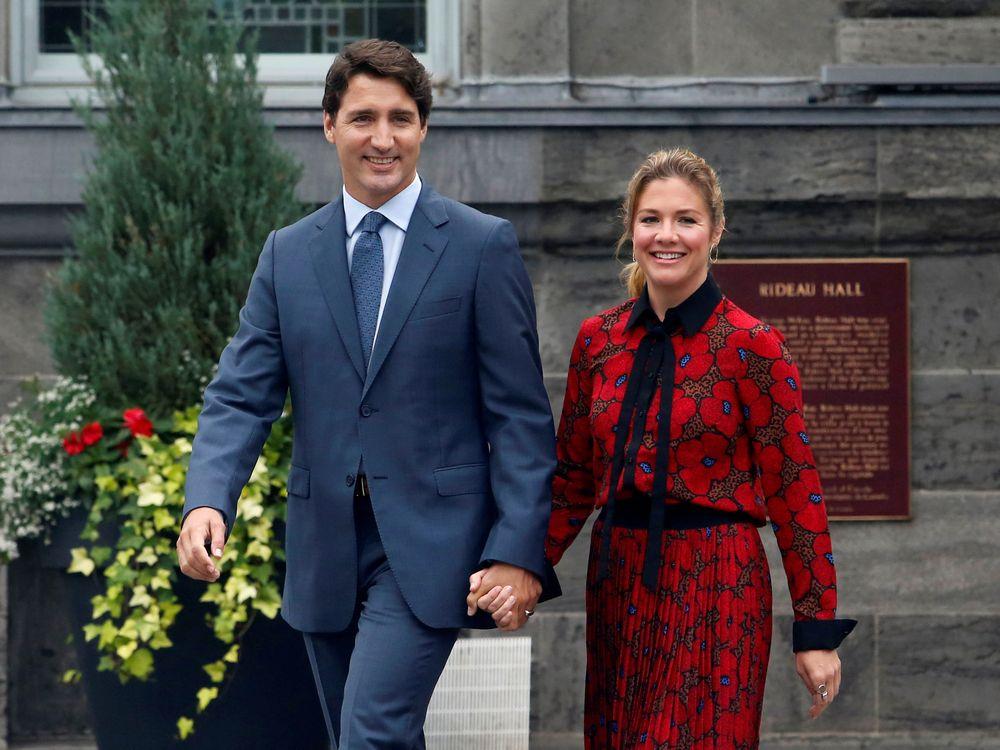 Canada’s PM Justin Trudeau and his wife Sophie Gregoire Trudeau leave Rideau Hall in Ottawa