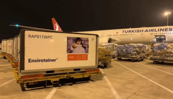 Turkish Cargo carries COVID-19 vaccines via its cross-continental air bridge