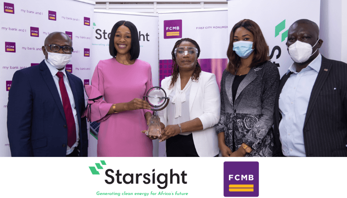Starsight presents Sustainability Award to FCMB for achieving 100 sites