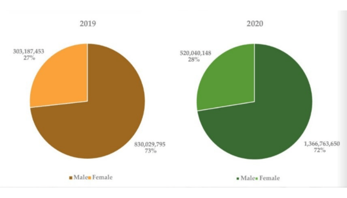 Nigerian men made 3 times more e-payments than women in 2020