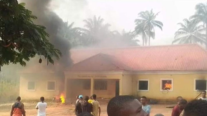 Police-Station-Ablaze-South East
