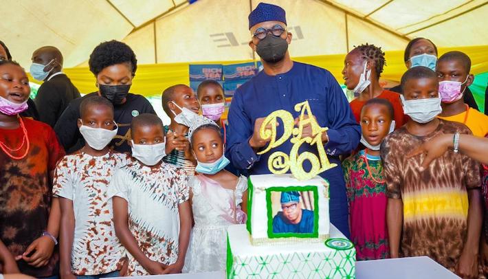 Governor Abiodun with orphans