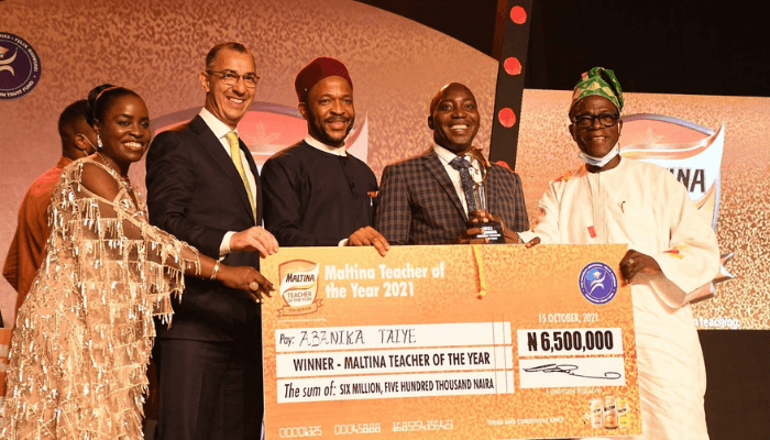 Winner of 2021 Maltina ‘teacher of the year’ receives N6.5m cash prize