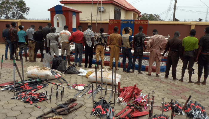 Amotekun intercepts 18 bandits with 500 guns, other weapons in Ondo