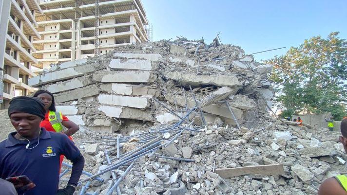 collapsed buildings in Lagos