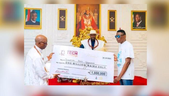 Onosajerhe emerges winner of the Olu of Warri Tech challenge, gets N1m