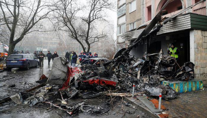 Ukraine loses interior minister, deputy, 14 others in helicopter crash