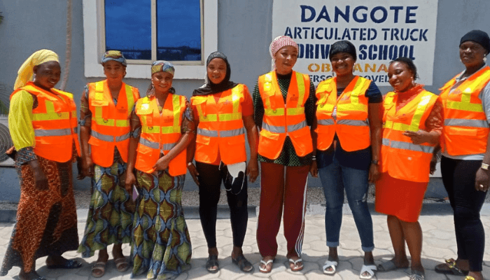 Dangote truck driving school enrols female trainees