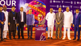 Stallion excites Nigeria cricket fans with World Cup trophy