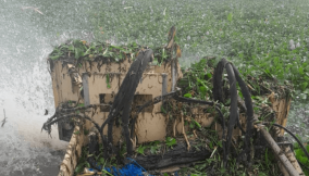 NIWA deploys machine to clear water hyacinth in Ikorodu