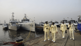 Navy hands over 4 Ghanaians, 10 Nigerian suspects to Department of Fisheries