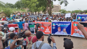 Gov poll: Kogi youths storm INEC headquarters, back election outcome