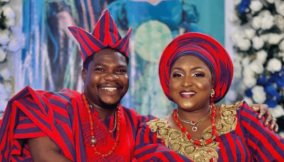 Sobowale, Saka, others, dazzle as Macaroni, Fisayo tie knot in ‘Singleness is Bliss’