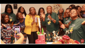 Media personality Olive Emodi organizes one of a kind Christmas party for single ladies