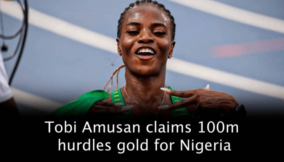 Tobi Amusan claims 100m hurdles gold for Nigeria