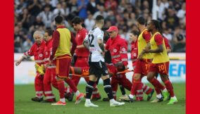 Evan-Ndicka-Roma-stretchered-off
