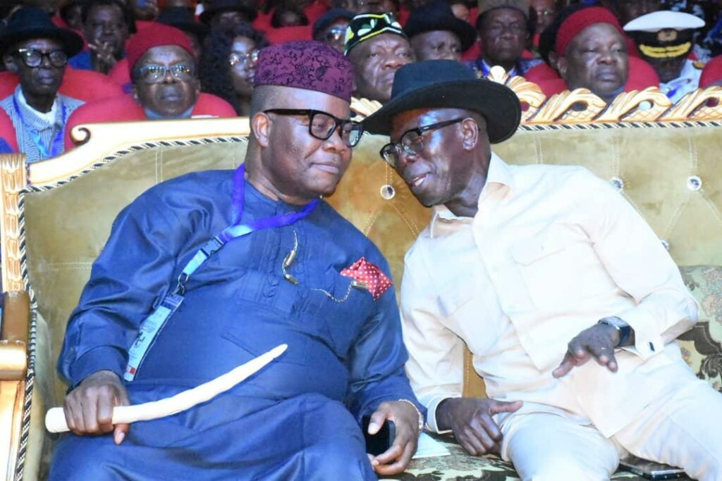 Akpabio, Oshiomhole publicly declare end to Senate hostilities