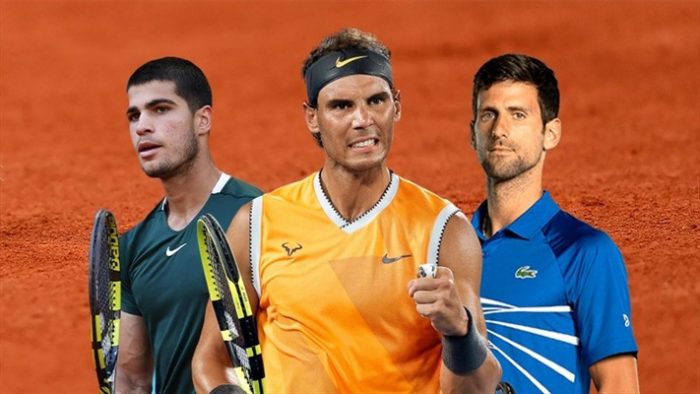 Carlos Alcaraz, Novak Djokovic, Rafael Nadal, (1)