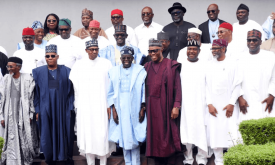 Obj, IBB absent as Gowon, Buhari, others pass confidence vote on Tinubu