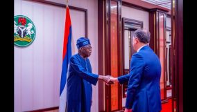 Tinubu and Brazil ambassador
