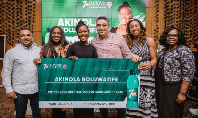7Up gives MBA scholarship to Boluwatife Akinola to study at Harvard