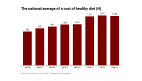 Cost of healthy diet in Nigeria rises by 46% in eight months