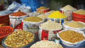 Rice, yam, bread