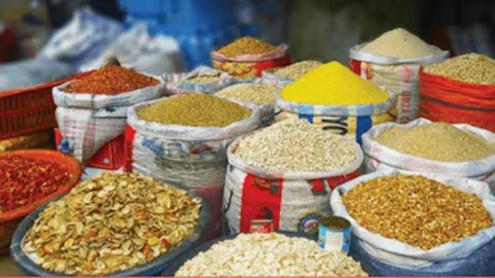 Rice, yam, bread