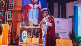 Prof Sunday Adebisi canvasses the New Enterprise Nigeria Concept on the Adenuga platform