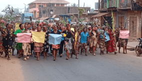Women protest incessant road crashes on Abakaliki-Enugu highway