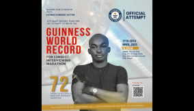 Chibuike Victor takes on Guinness World Record for longest interview marathon