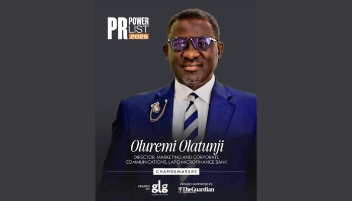 Oluremi Akande Named Among Top 50 PR Professionals in Nigeria