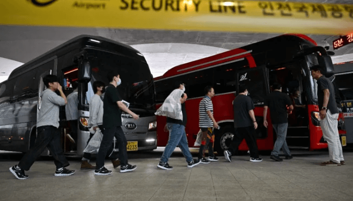 South Korean workers deported after massive US immigration raid sparks diplomatic tension