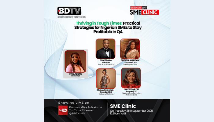 BusinessDay hosts the September edition of SME Clinic on thriving in tough times