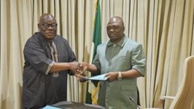 Governor Kefas and Speaker John Bonzena