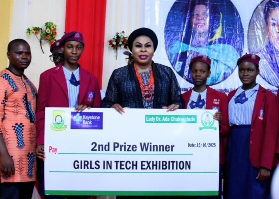 Keystone Bank chairman, Ada Chukwudozie, rewards young innovators in science, tech