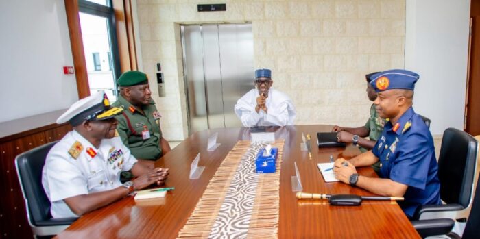 NSA Ribadu and Service Chiefs
