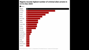 Nigeria leads African countries in U.S ‘criminal alien’ arrest figures-Data