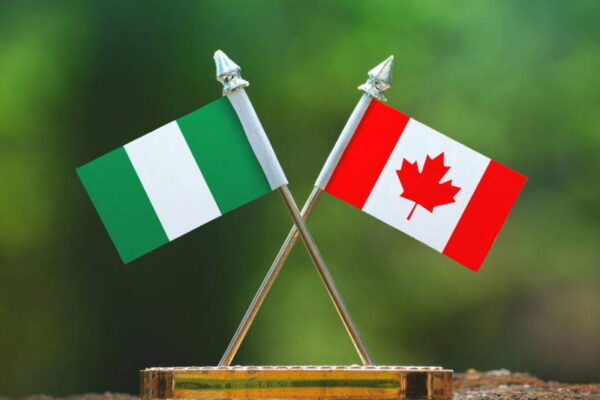 Nigeria and Canada flags