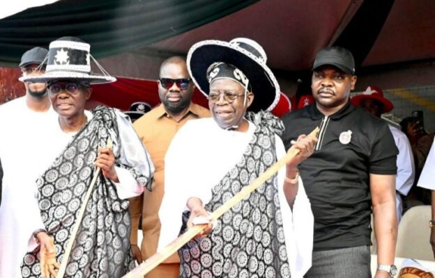 President Tinubu and Sanwo-Olu at Eyo Festival