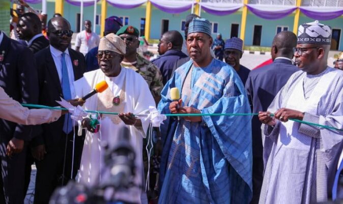 Tinubu, Zulum at project commissioning in Borno