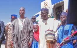 Tinubu arrives Maiduguri
