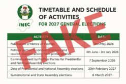 Fake INEC schedule