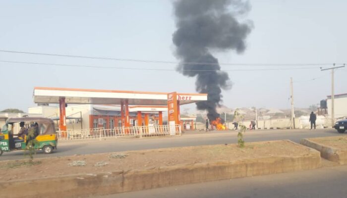 Fire at filling station