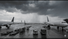 Storm grounds planes AI size