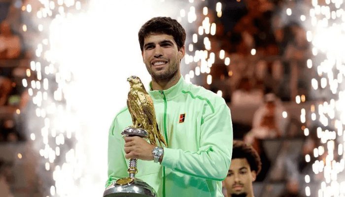 Qatar Open: Alcaraz beats Fils 6-2 6-1 to maintain 2026 unbeaten start